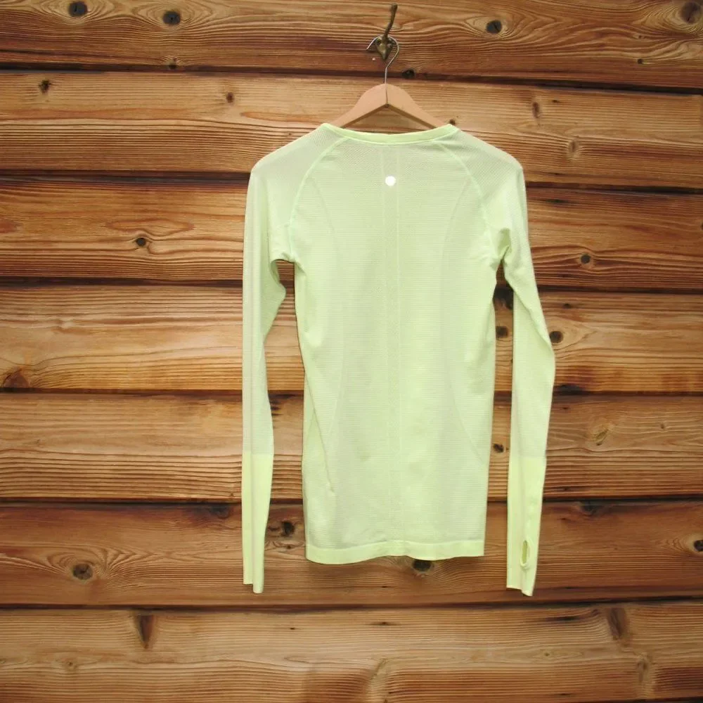 Lululemon Swiflty Tech Long Sleeve Top Heathered Clear Mint
